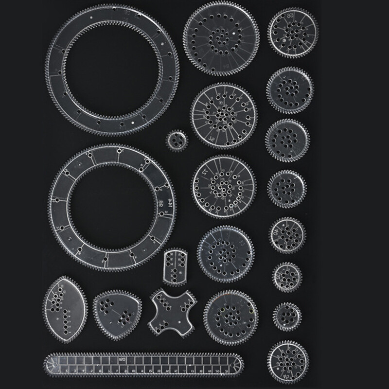 [SAWU]Drawing Toy Set Interlocking Gears Wheels Painting Drawing Accessories Creative Educational Toy Spirographs