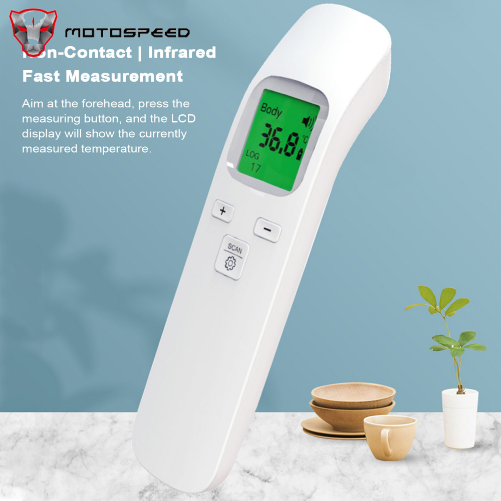 Non-Contact Infrared Thermometer Handheld Digital Forehead Thermometer Portable Body Object Temperature Gauge °C/°F Switchable LCD Backlight Display