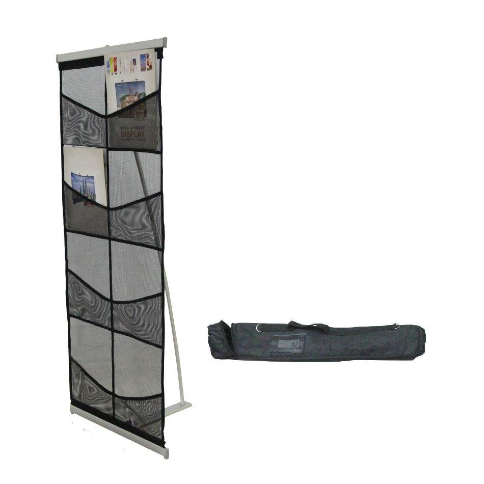 Mesh Brochure Stand Portable Literature Rack Display Brochure Holder ...