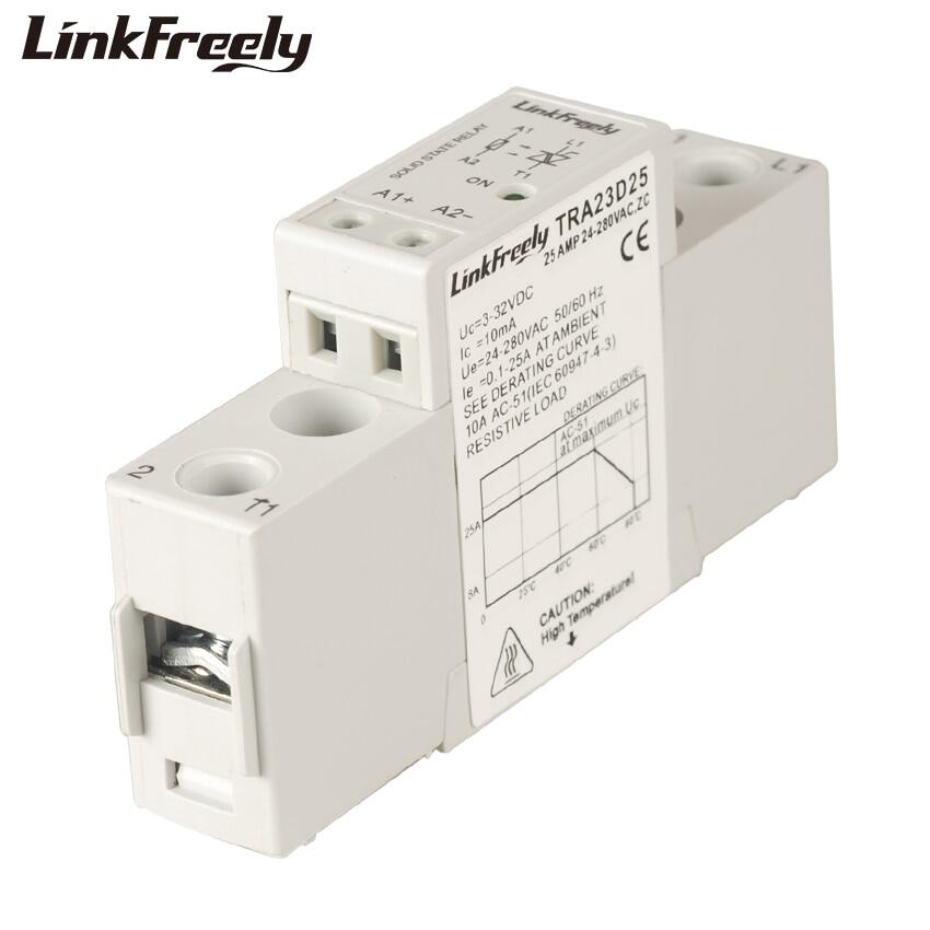 Tra23d25 25a mini smart auto solid state relay module dc to ac 3v 3.3v 5v 12v 24vdc in out 24-280vac voltage ssr relay board