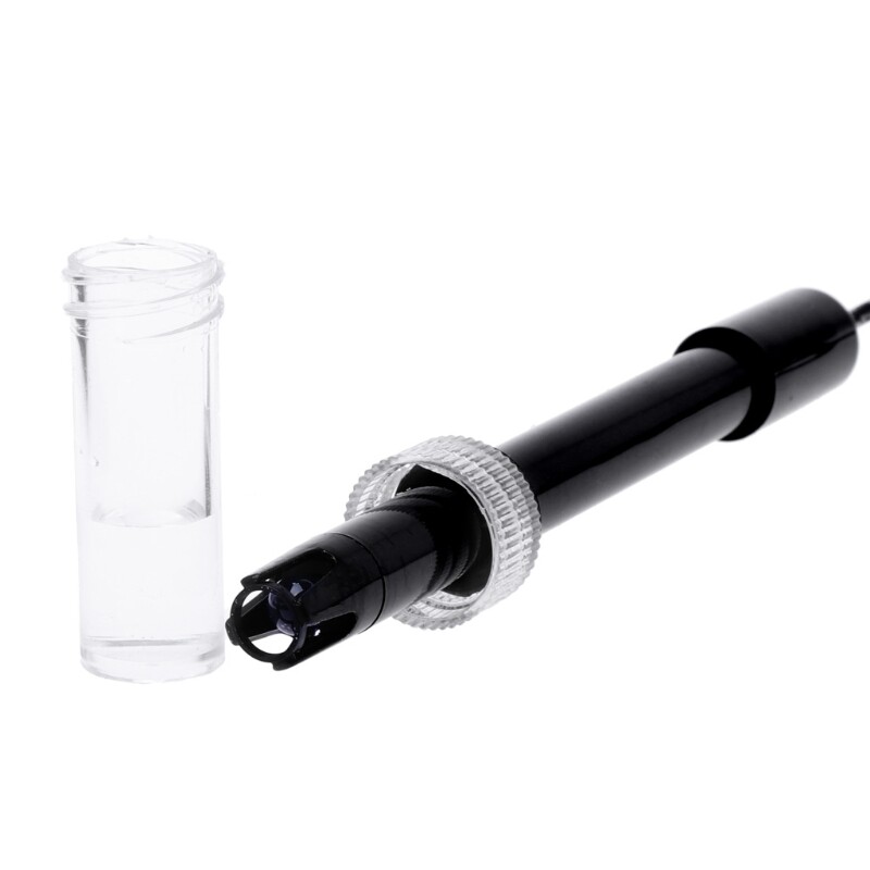 PH Electrode Sensor PH Meter Tester 0-14 Value Hydroponic Sensor BNC Connector Probe Detection Non-rechargeable