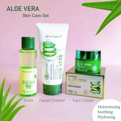 ALOE VERA Skin Care Set (Toner, Cleanser & Face Cream)