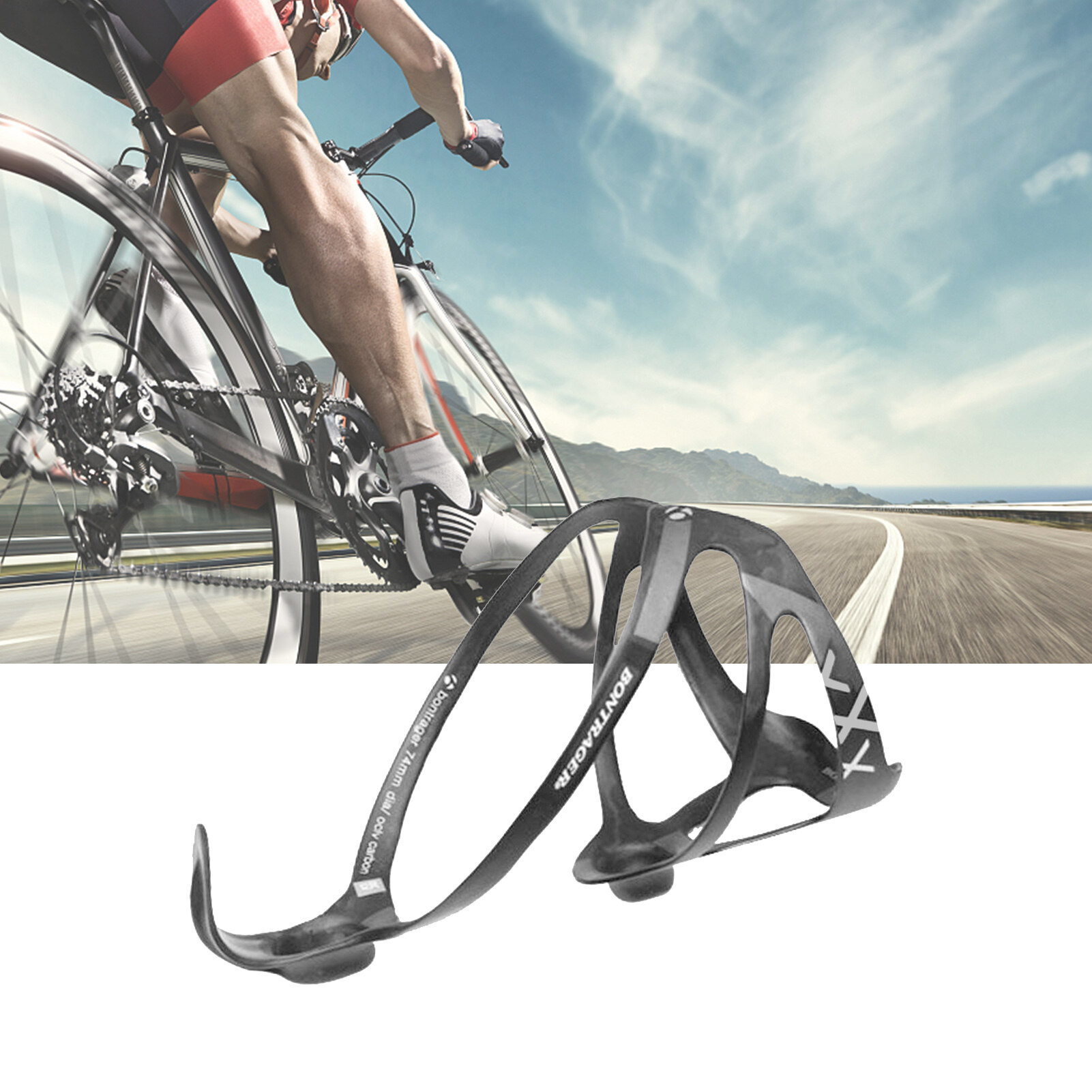 Universal Carbon Fiber Drink Water Bottle Cup Holder for Road MTB Bike