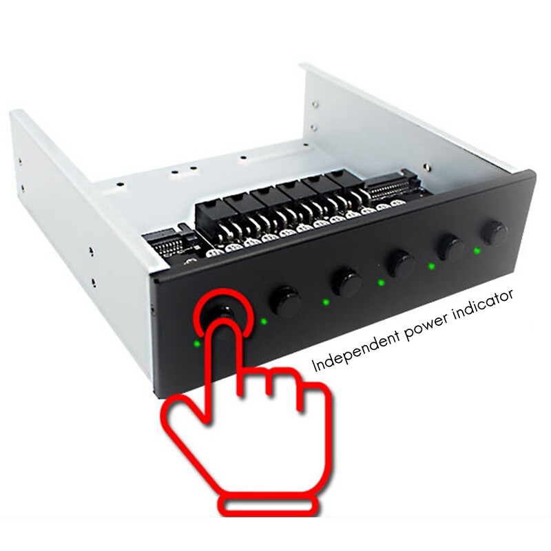 Hard Disk Selector Controller Hard Drive Power Switch Module for Desktop Computer Support 2.5/3.5 Inch SATA HDD