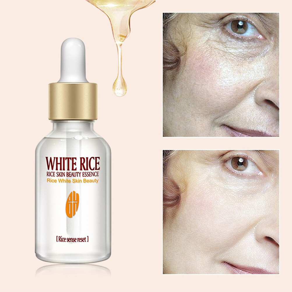 15ml White Rice Whitening Serum Face Moisturizing Cream Anti Wrinkle