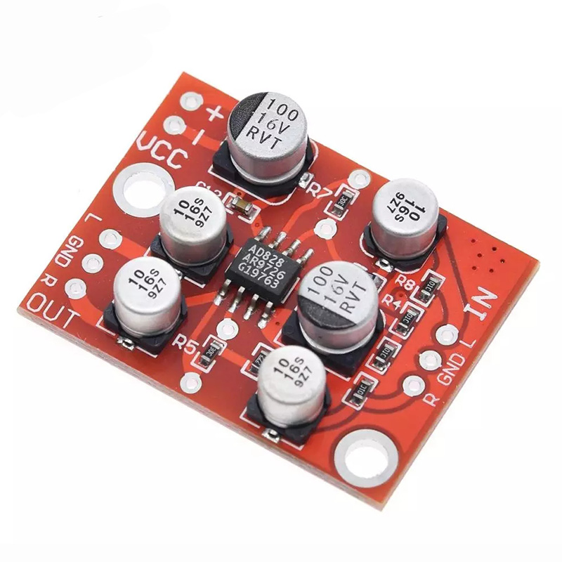 Bảng Tiền Khuếch Đại Âm Thanh Nổi Mô-đun Tiền Khuếch Đại 1 Cái DC 5V-15V 12V AD828
