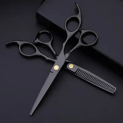 Professional Japan 440c Steel 6 Inch Cut Hair Make Up Cutting Scissor Barber Thinning Shears Hairdressing