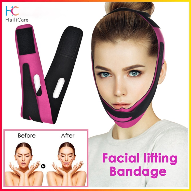 Hailicare Face Slim V-Line Lift Up Belt Anti Wrinkle Mask Slimming Chin Cheek Bandage Facial Thin Shaper V Face Line Strap Facial Beauty Tool