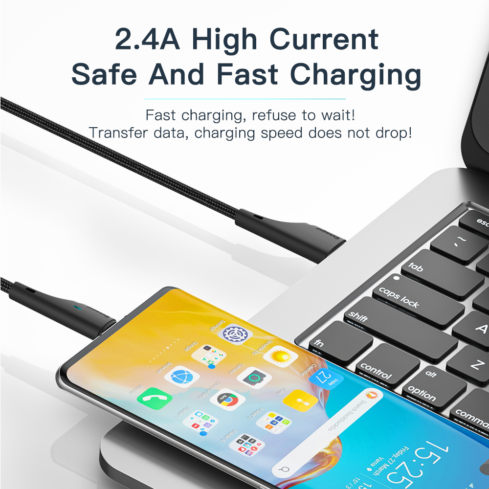 Essager Cáp Micro USB dữ liệu Sạc nhanh dây cáp cho XIAOMI Realme Redmi Note Samsung dây sạc điện thoại di động Micro dây USB