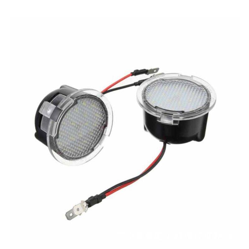 2Pcs LED Under Side Mirror Puddle Light for Ford Edge Fusion Flex Explorer Mondeo Taurus F-150 Expedition