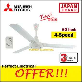 Cny 2020 Mitsubishi 60 Inch Ceiling Fan C60 Gw P 4 Speed Regulator 3 Years Warranty Japan