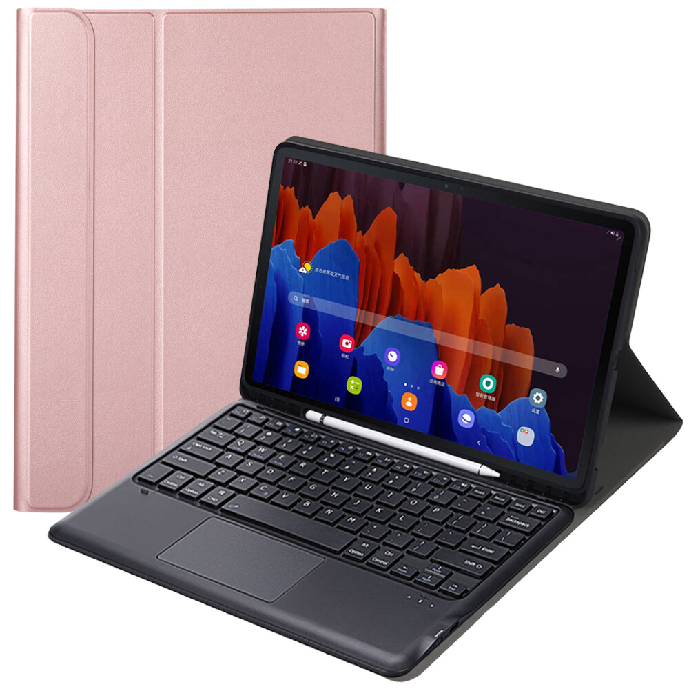 Touchpad keyboard case for galaxy tab s9 plus 12.4 inch 2023, smart detachable wireless touchpad keyboard case for samsung tab s9 fe plus 2023, tab s8 plus 2022, tab s7 fe 2021, tab s7 plus 2020