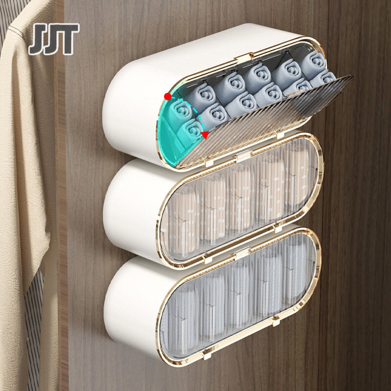 JJT [Miễn Phí Vận Chuyển]Treo tường, hộp lưu trữ, túi lưu trữ, đa chức năng Hộp lưu trữ, kệ, đa năng đồ lót ở nhà kênh truyền hình hộp tổ chức hộp đựng tất treo tường hộp đựng đồ lót