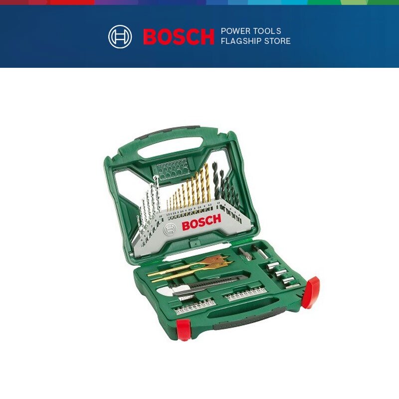 Bosch 50pcs Titanium X Line Drill Screwdriver Bit And Tool Set