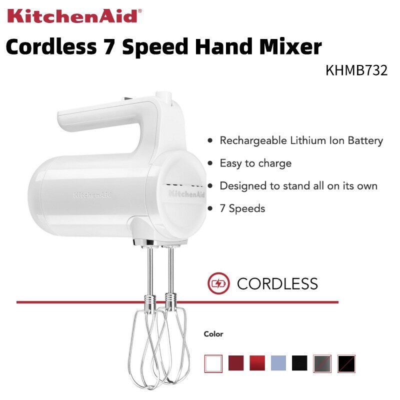 KitchenAid 220V Cordless 7 Speed Hand Mixer KHMB732 Lazada PH