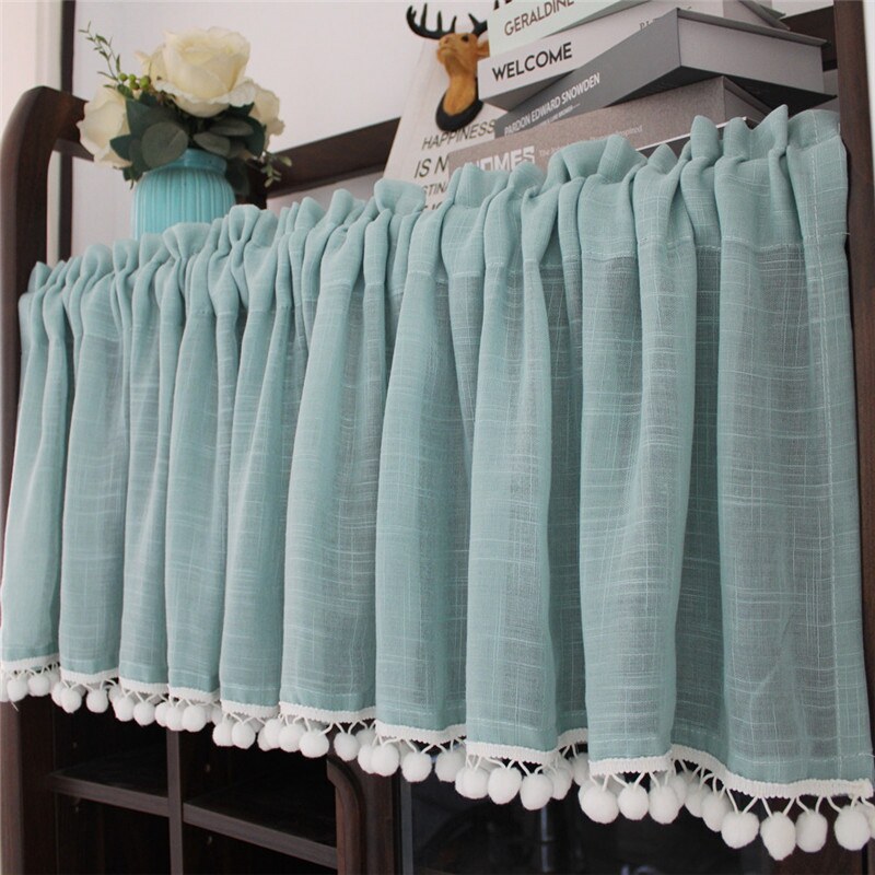Kitchen Curtain Cabinet Curtains Dust-proof Window Screening Short Drapes