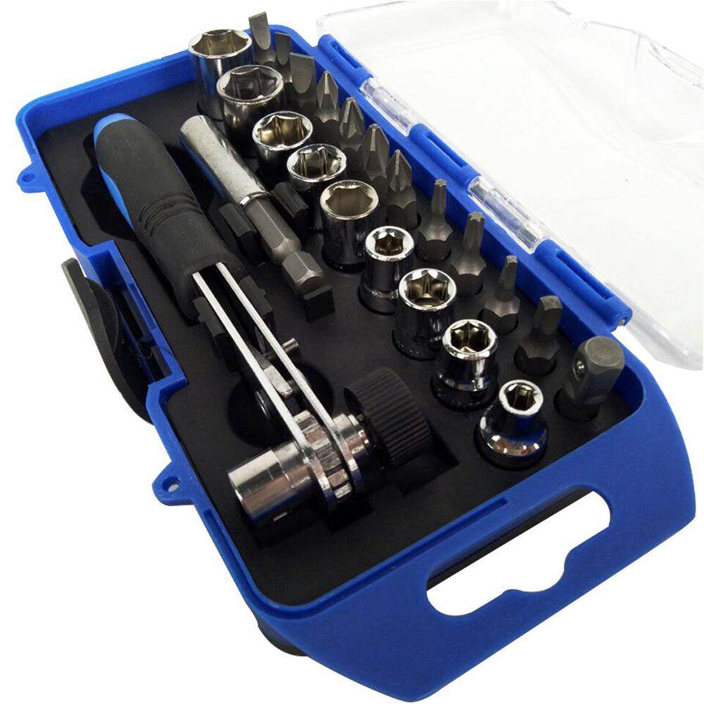 23pcs Sleeve Screwdriver Ratchet Wrench Socket Spanner Drill Repair Tool