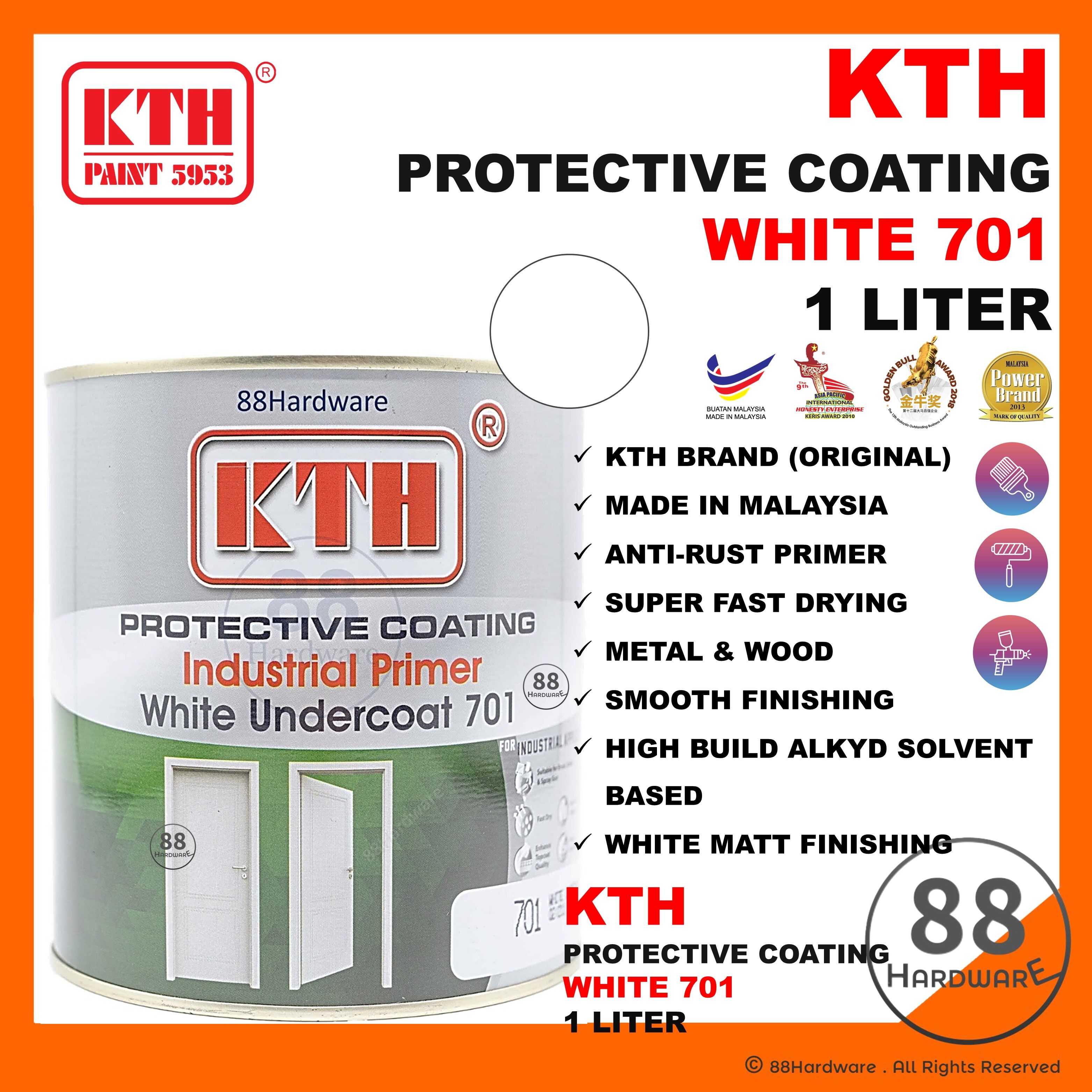 1L / 5L Kth 701 white undercoat paint / primer / metal paint / cat kayu