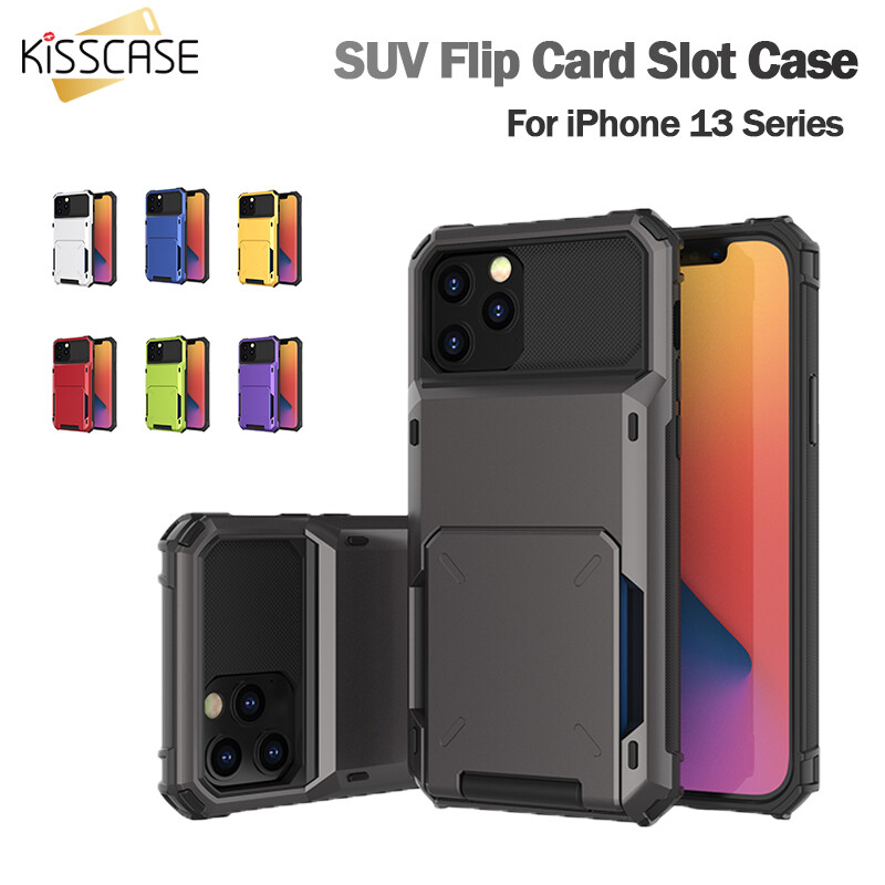 Kisscase for iphone 15 pro max suvflip card series apple phone case soft drop anti-skid protective case for iphone 15 14 13 12 11 pro max xs max xr xs x