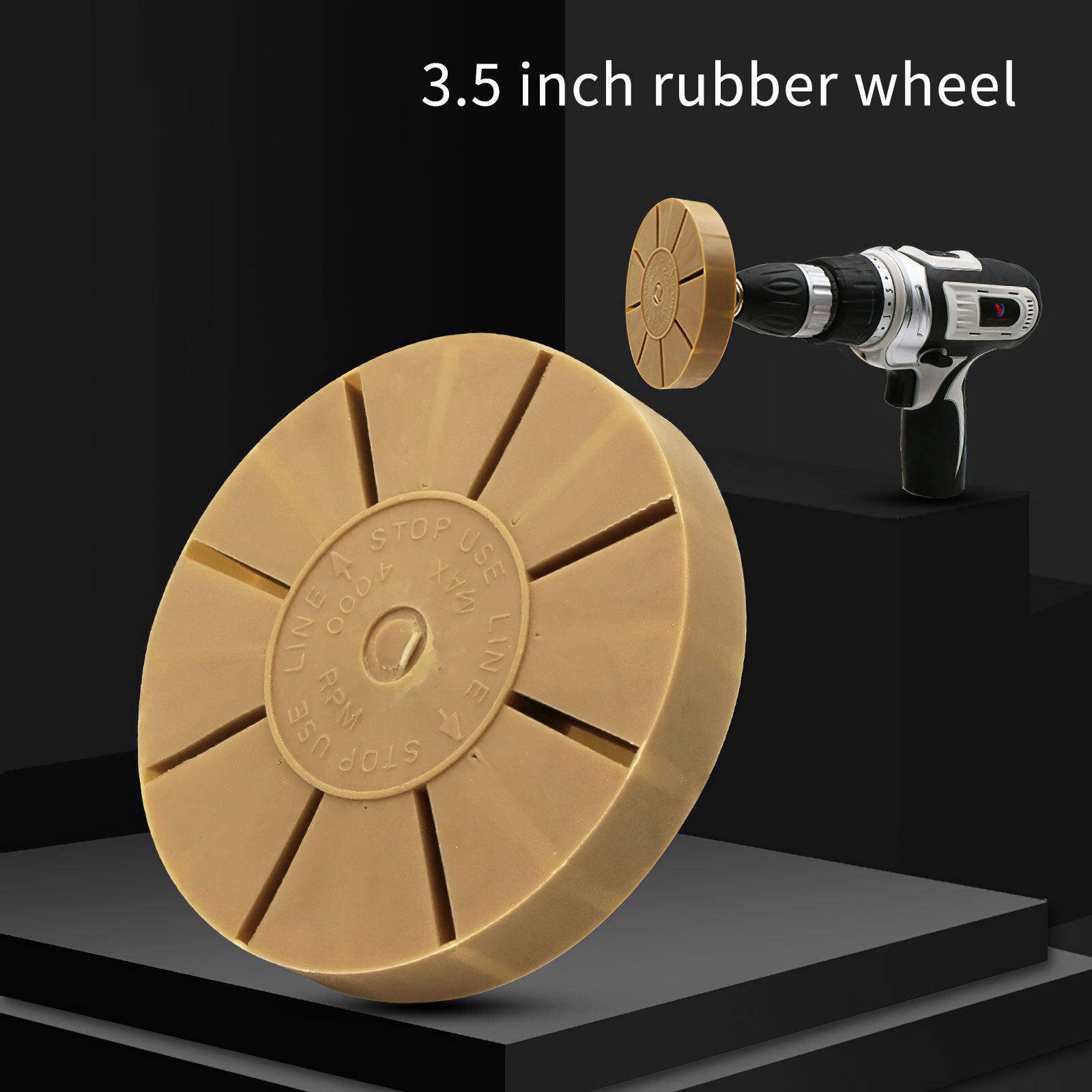 3.5 inch 90mm Universal Rubber Eraser Wheel For Remove Car Glue Adhesive Sticker Pinstripe Decal Graphic Auto Repair Paint Tool Car Polisher Kit Rubber Eraser Wheel Stickers