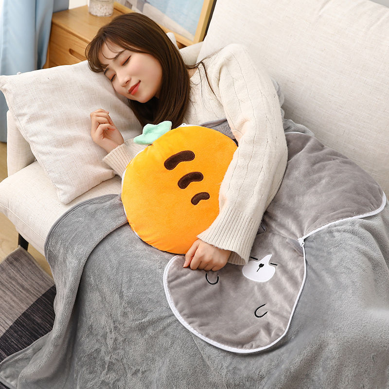SaTine Pillow quilt dual-use office nap folding pillow quilt small pillow multi-purpose