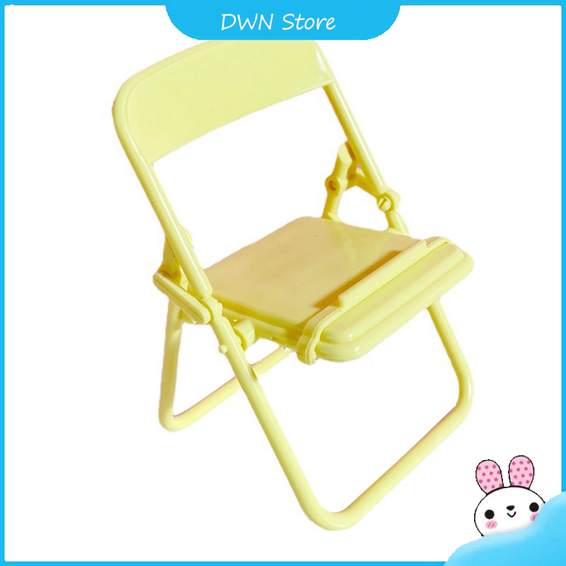 Mini Chair Shape Mobile Phone Stand Portable Cute Colorful Adjustable Folding Stool Lazy Phone Desktop Holder