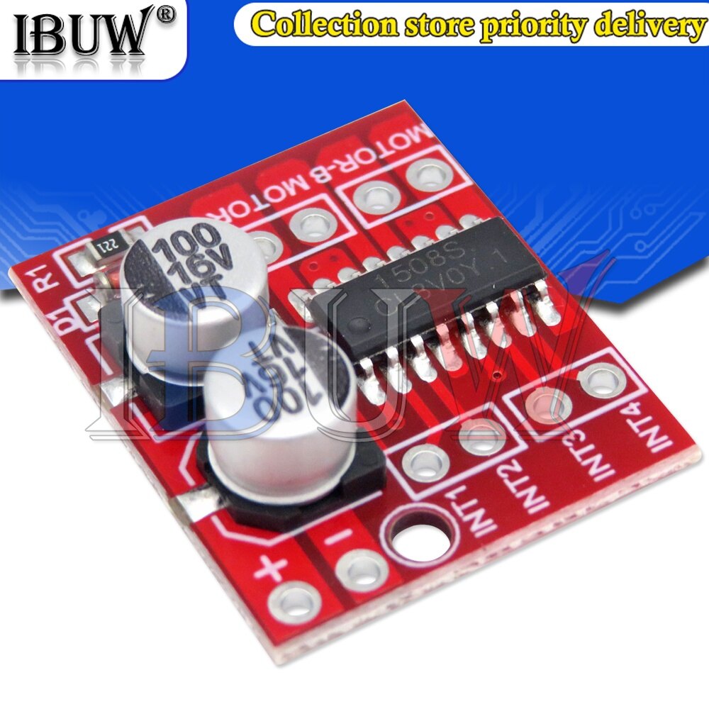 1pcs dc motor drive module reversing pwm speed dual h bridge stepper motor mini l298n