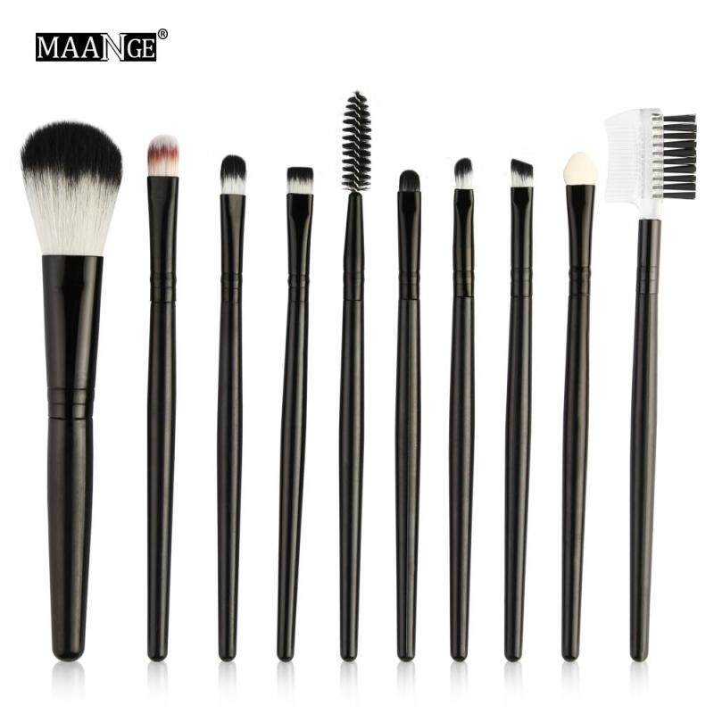 bộ cọ trang điểm MAANGE 10 Cái/lốc Cọ Trang Điểm Mắt Đen Phối Trộn Bộ Bàn Chải