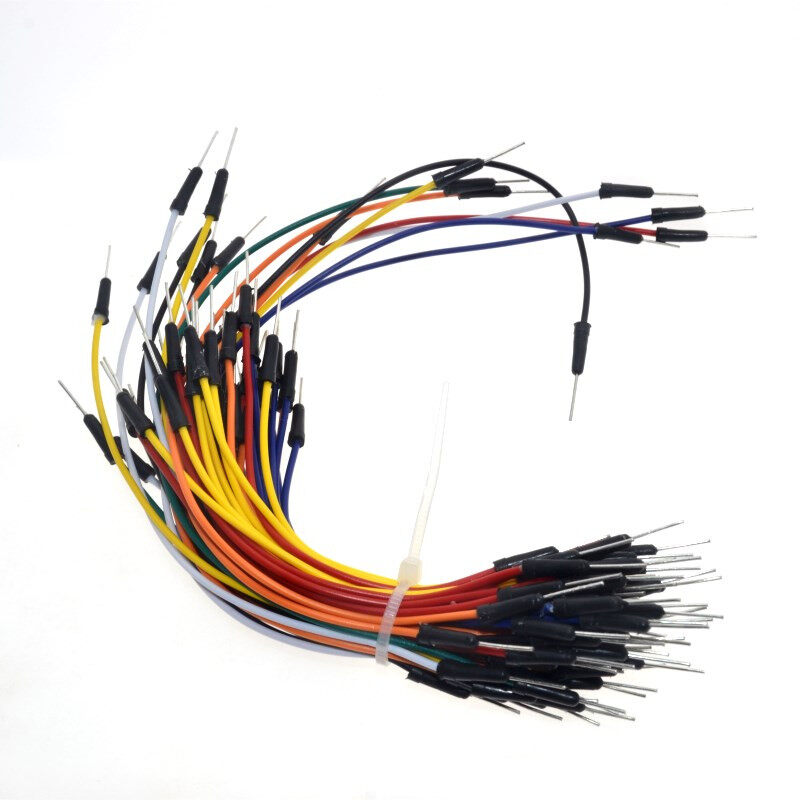 65pcs/lot Jump Wire Cable Male to Male Flexible Jumper Wires for Breadboard DIY Kit 16cm-24.8cm