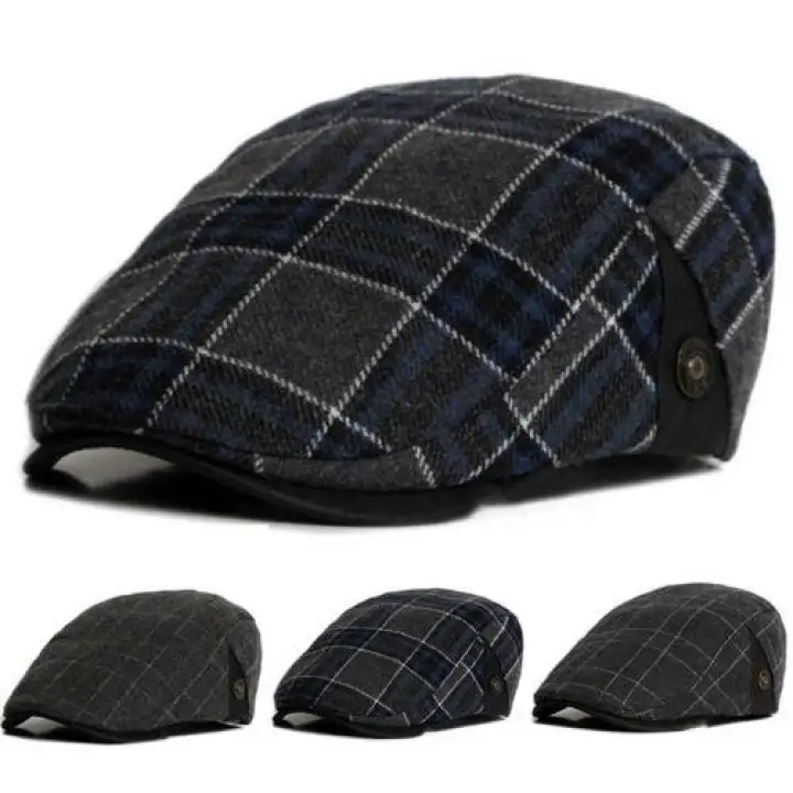 tartan newsboy cap