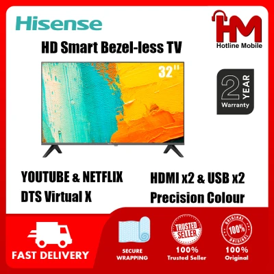 (FREE SHIPPING) Hisense 32A4000G 32" HD Smart Bezel-less TV [2 years warranty]