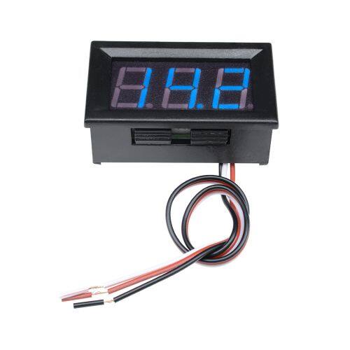 FocusAi  Mini Led Voltage Meter Voltmeter Control Panel 0.56 Inch Voltmeter Led Tube Digital 3 Bit Red/Blue/Green Voltage Test Device Dc 0 -30V