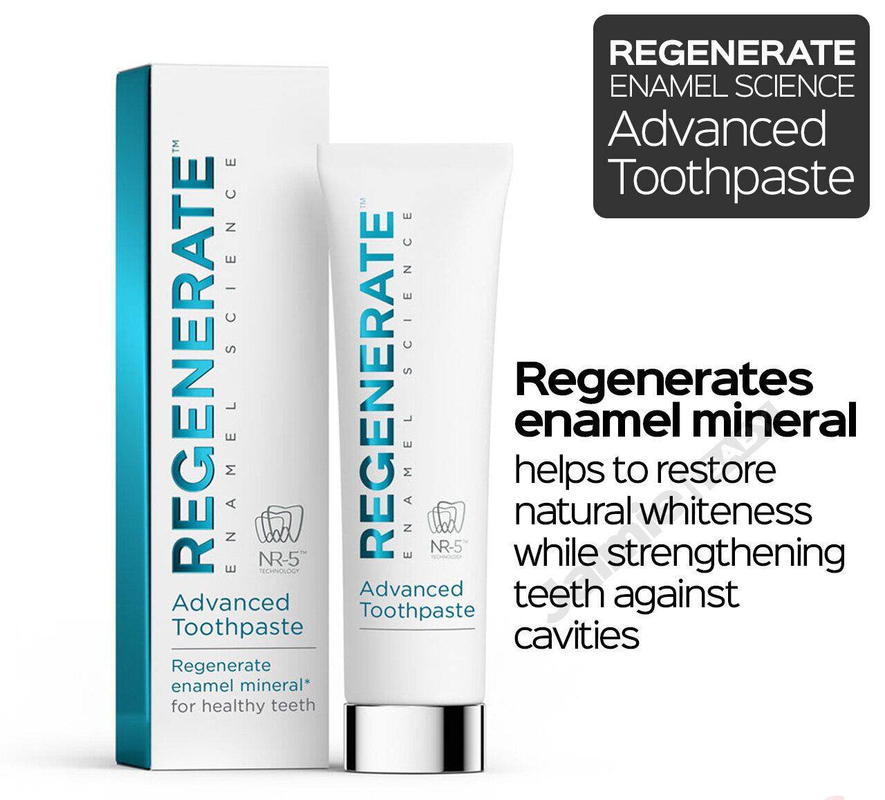 Regenerate Enamel Science Advanced toothpaste with NR-5™ technology regenerates enamel mineral