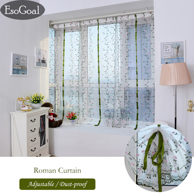 EsoGoal 1 PC Rèm cửa sổ Rèm Màn Cửa
Pastoral Tulle Window Roman Curtain Embroidered Sheer Curtains Roll up Rome Curtain Screen for Kitchen Bathroom Living Room