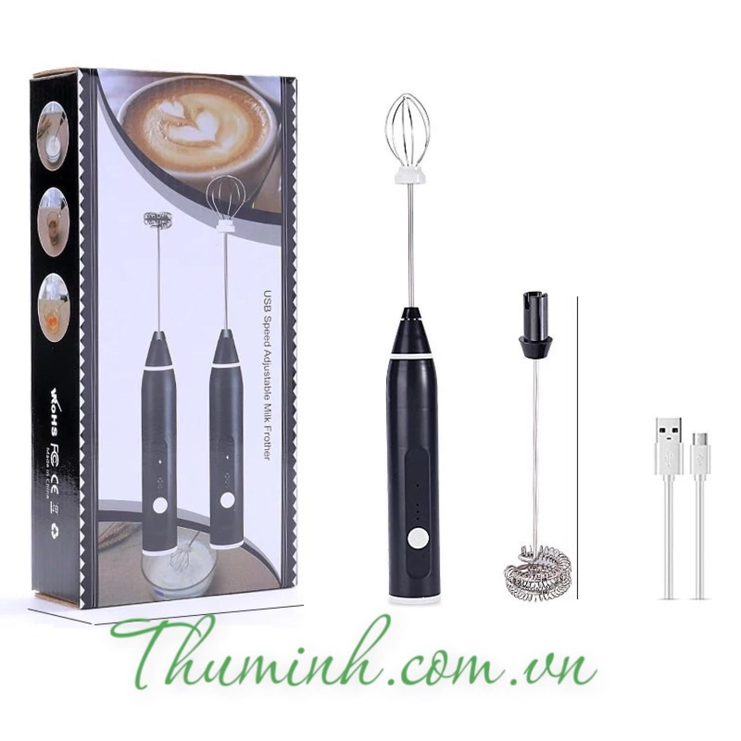 Máy Tạo Bọt, Máy Đánh Cafe, Đánh Trứng 2 Đầu Tiện Dụng