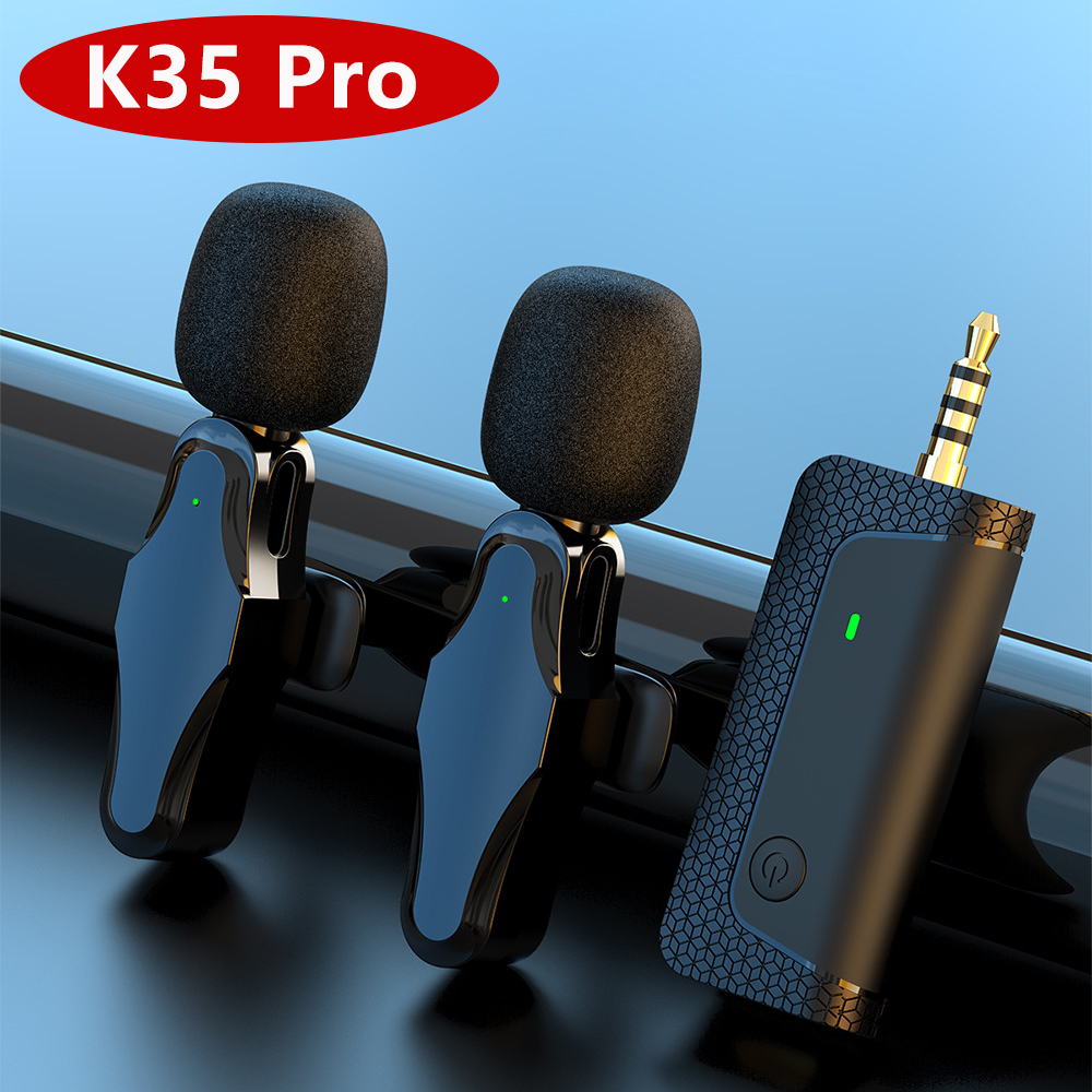 ♥Giới Hạn Miễn phí vận chuyển♥2023 K35Pro Không Dây Lavalier giảm tiếng ồn Microphone 3.5Mm Aux Cho Megaphones loa khuếch đại Máy Ảnh Máy Tính Điện Thoại Di Động
