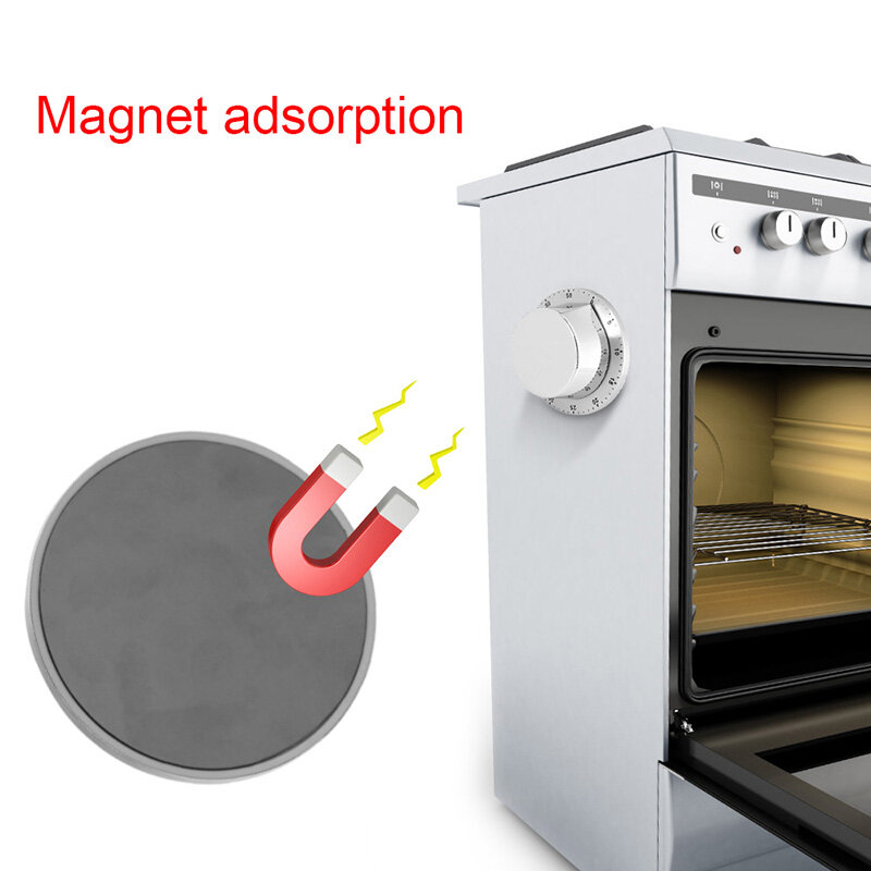 KIPRUN Kitchen Timer Stainless Steel Mechanical Cooking Timer with Magnetic Base Alarm Clock Student Time Management Countdown Cooking Tools 60 Minutes
