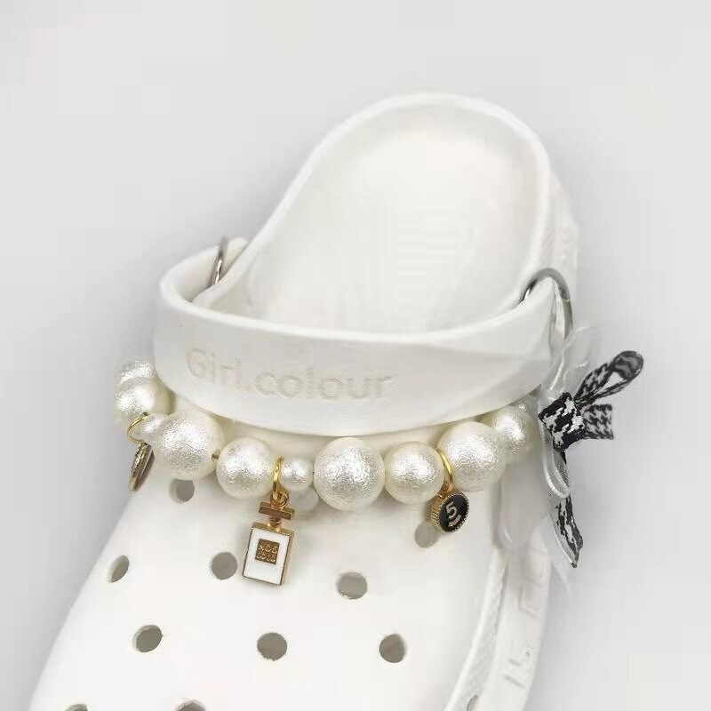 Jibbitz Chain Shoe Buckle Accessories Carlo Chi Pearl Chain CROC