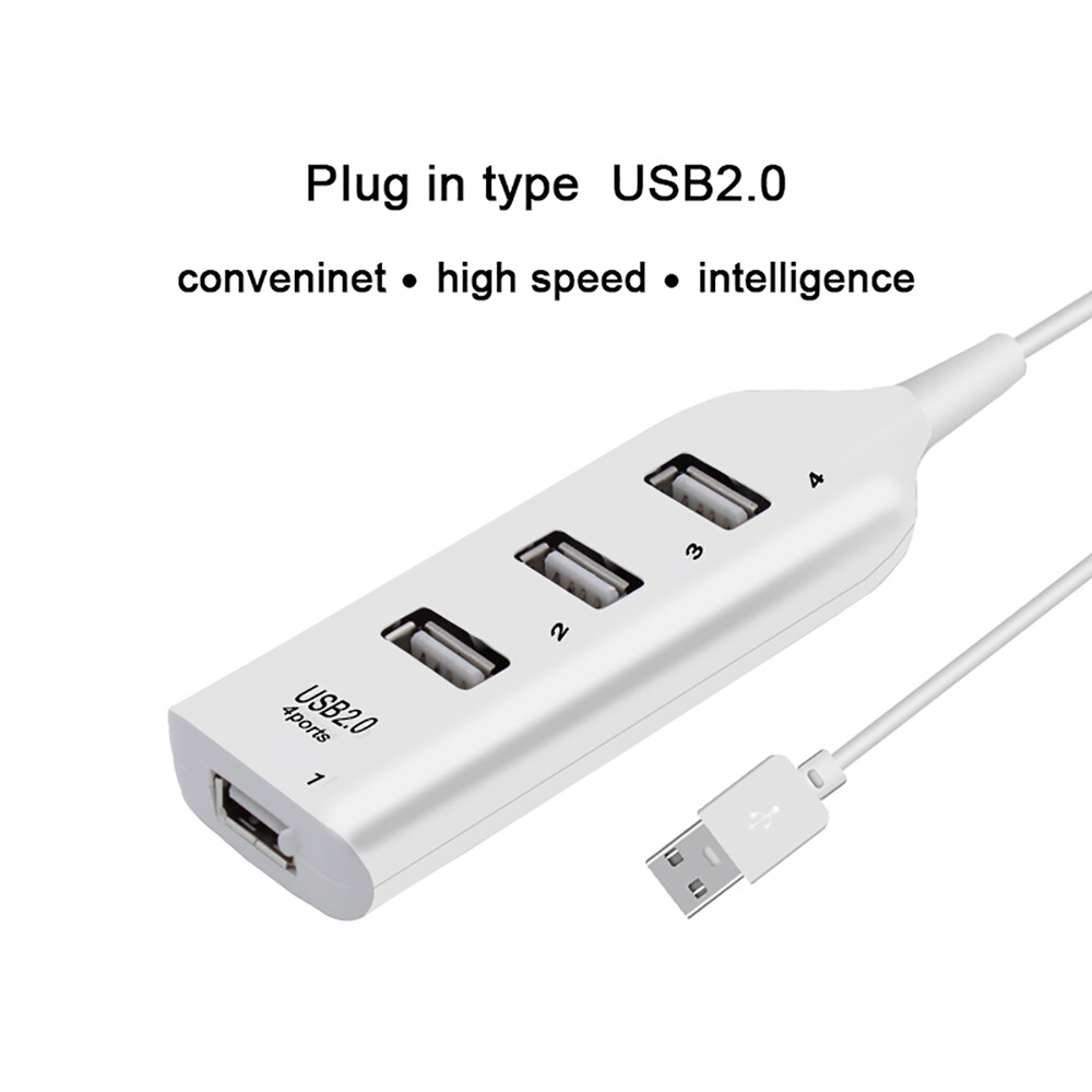 JTKE USB Hub 4 Cổng USB 2.0 Với Cáp Tốc Độ Cao Mini Hub Ổ Cắm Mô Hình Bộ Chia Cáp Cho Máy Tính Xách Tay