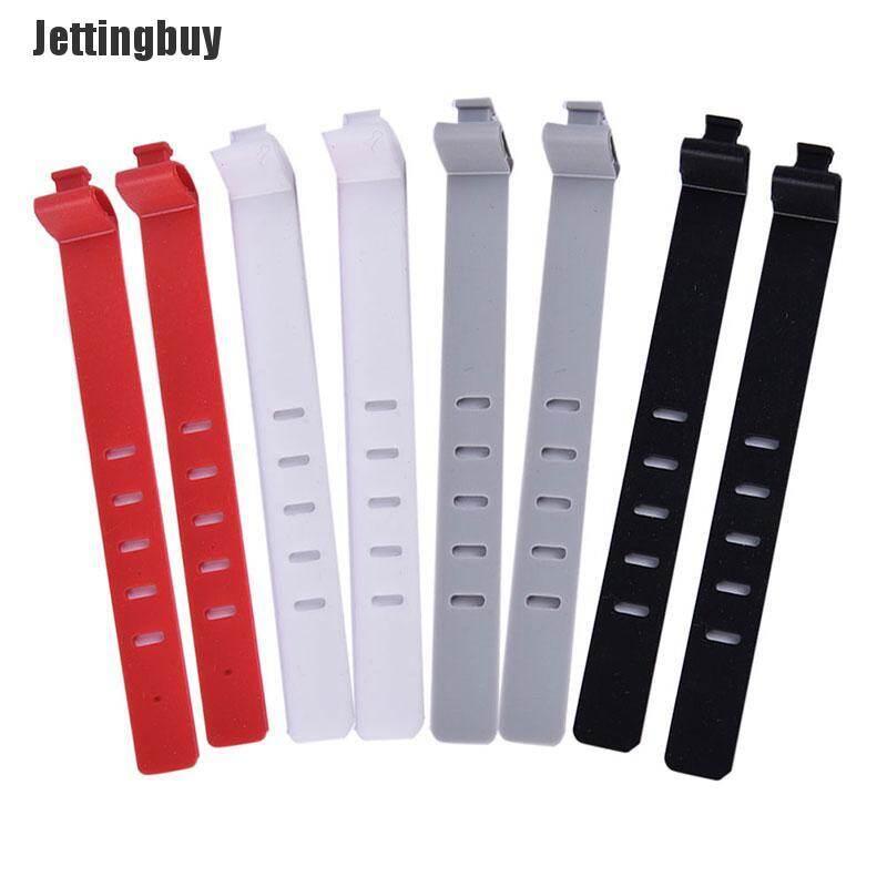 [Jettingbuy] 2PCS Silicone Phone Data Cable Winder Earphone Clip Charger Organizer Cable Tie Black