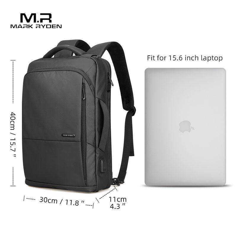 Ba Lô Du Lịch Mark Ryden Công Suất Lớn Thiếu Niên Nam Túi Chống Trộm Mochila Sạc USB 15.6 Inch Máy Tính Xách Tay Ba Lô Chống Nước