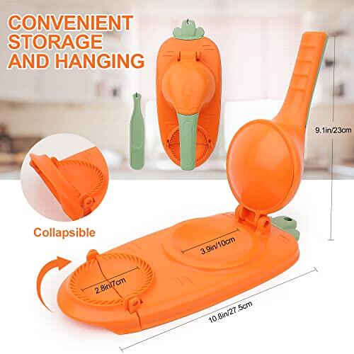 2 In 1 Dumpling Maker, Dumpling Skin Maker Dumpling Moulds, 2023 New Artifact Diy Dumpling Maker Machine, Manual Dumpling Dough Press Wrapper, Empanada Maker Press Household For Dumpling Making Tool