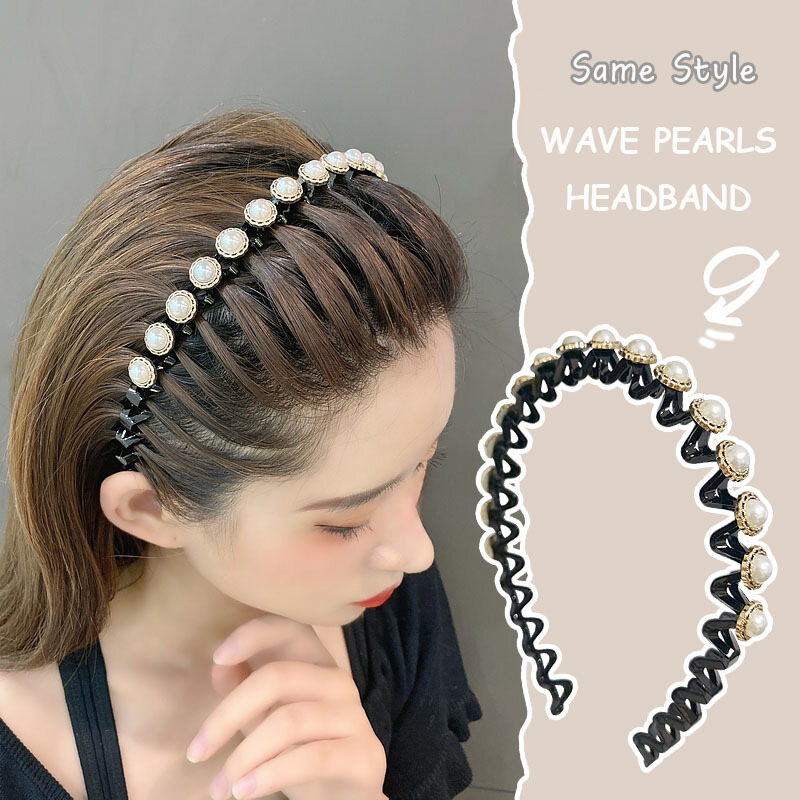 Bờm Tóc Bện Ngọc Trai Cho Nữ, Hairbands