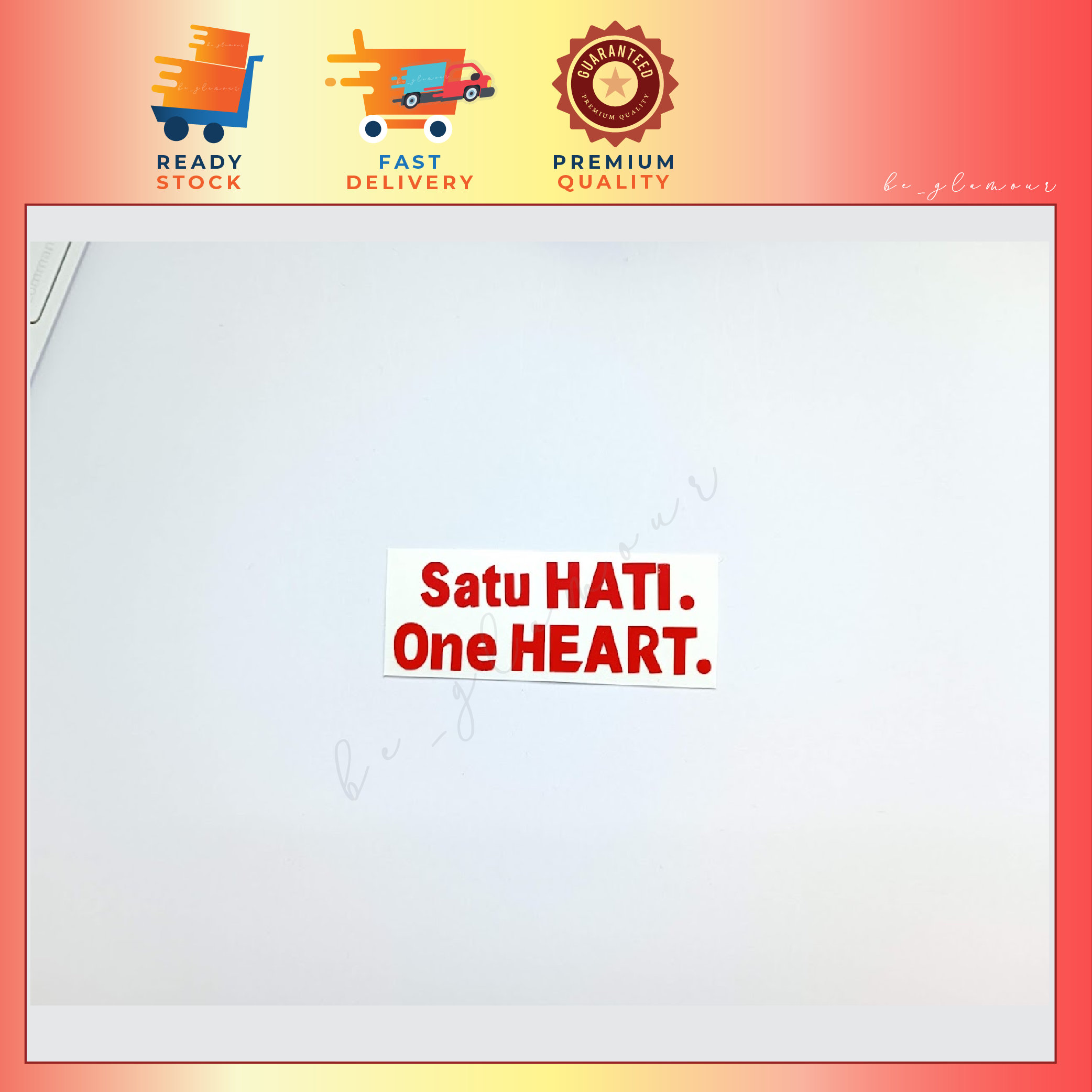 Satu Sticker Honda Satu Hati Logo