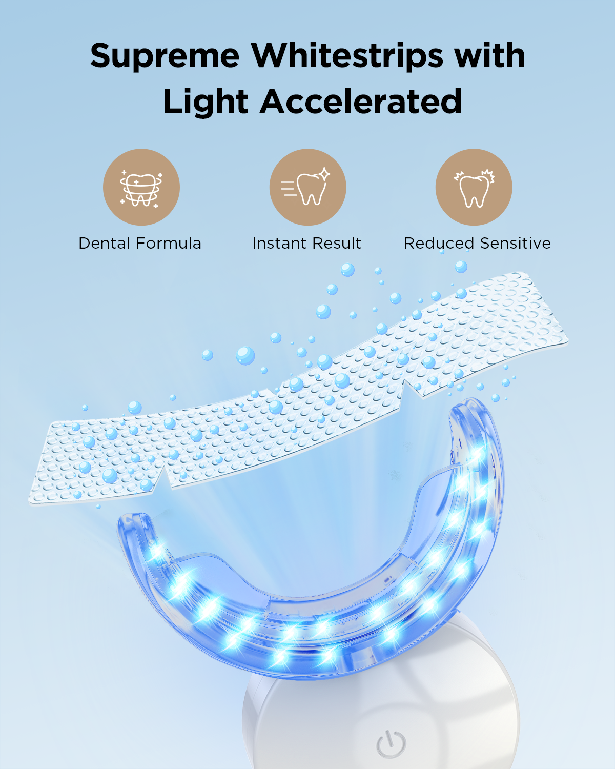 Fairywill Bộ Dụng Cụ Làm Trắng Răng L6 Kèm Đèn Led