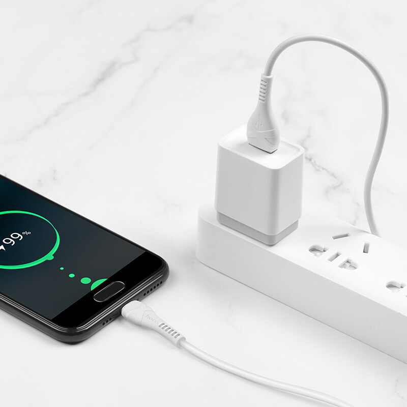 Hoco 1M X37 Cool Power Charging Data Cable for Micro USB/ Lightning /Type C / Charging Cable for iPhone Samsung Oppo Vivo Xiaomi Realme