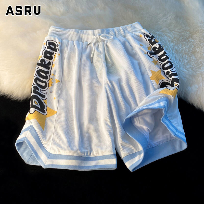 ASRV men's sports five-point pants men's shorts student running training fitness basketball pants Summer loose and light men's casual shorts