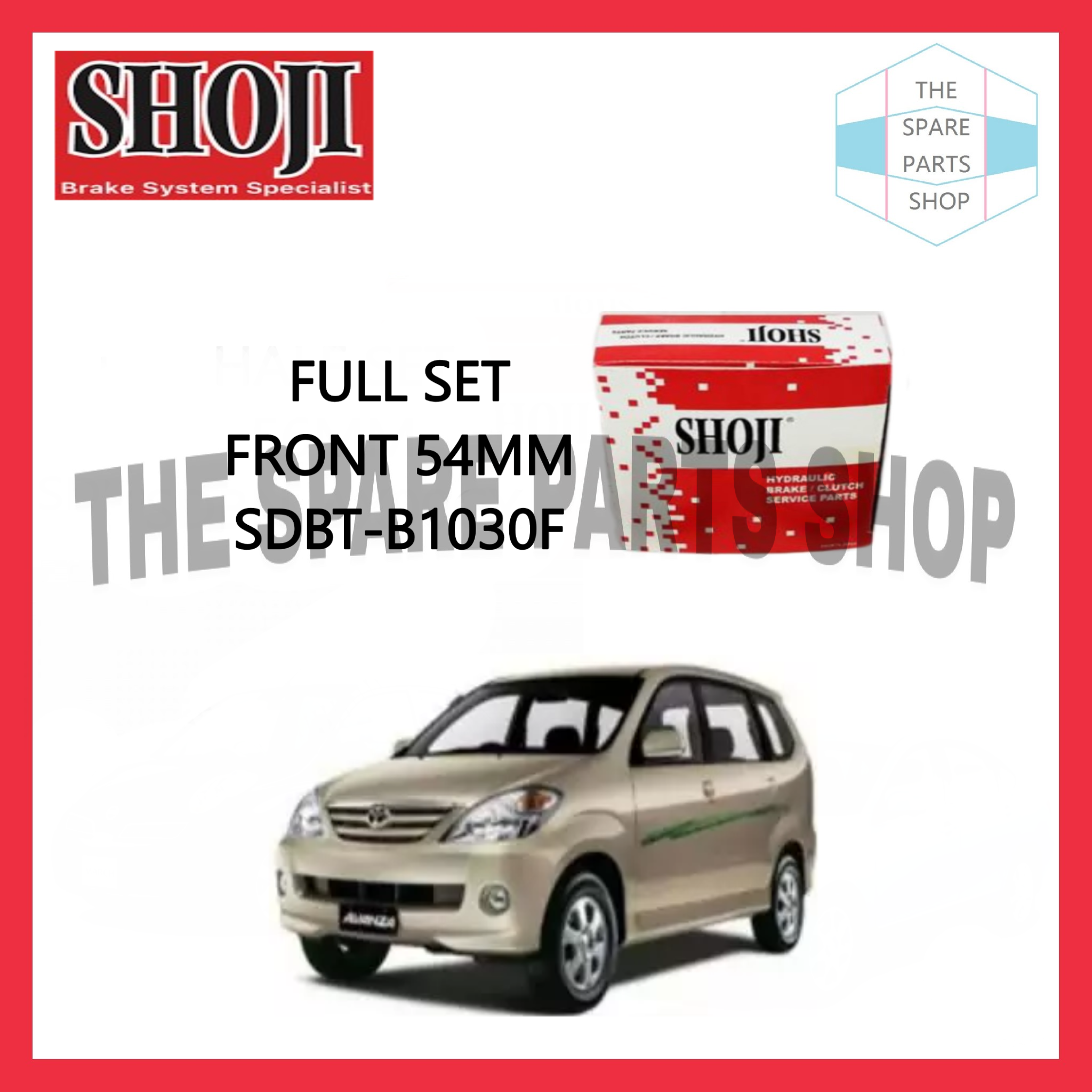 TOYOTA AVANZA FRONT 54MM DISC BRAKE CALIPER REPAIR KIT SHOJI (FULL SET