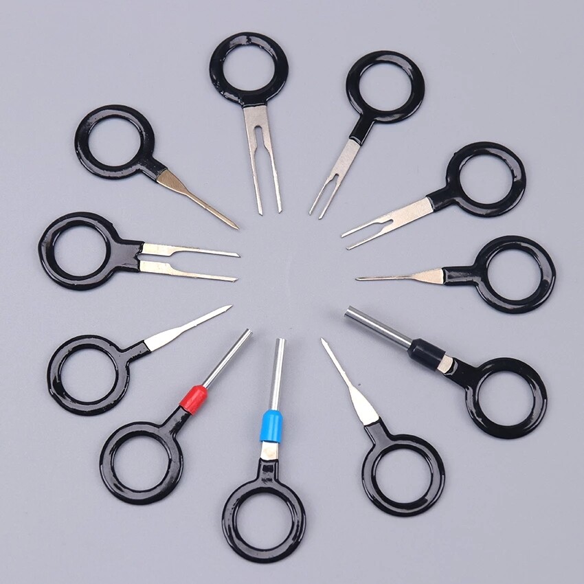 11PCS Terminal Removal Tool Car Electrical Wiring Crimp Connector Pin Extractor Kit Terminal Repair Picking Tool