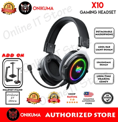 ONIKUMA X10 Gaming Headset 3.5mm Wired Microphone Gaming Headphone Mic Earphone